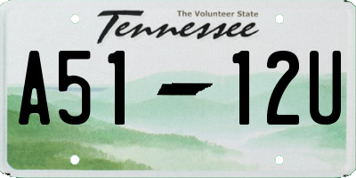 TN license plate A5112U