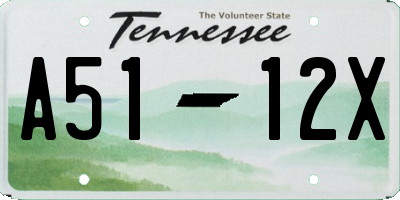 TN license plate A5112X