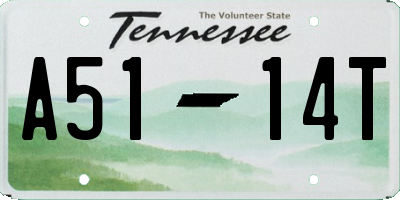 TN license plate A5114T