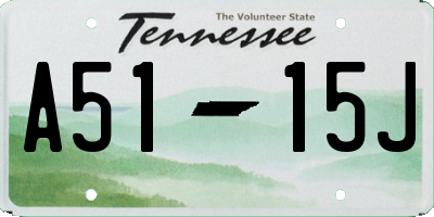 TN license plate A5115J