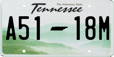 TN license plate A5118M