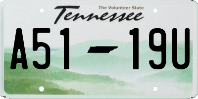 TN license plate A5119U