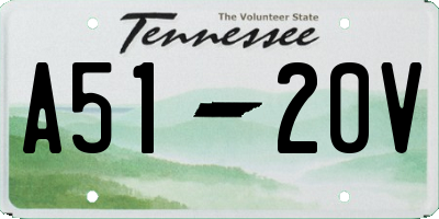 TN license plate A5120V