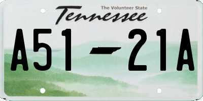 TN license plate A5121A