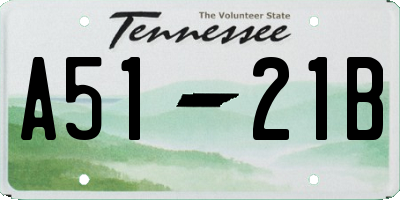 TN license plate A5121B