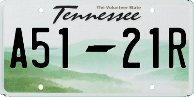 TN license plate A5121R