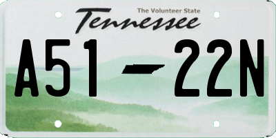 TN license plate A5122N