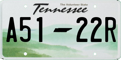 TN license plate A5122R