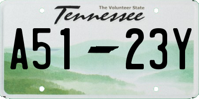TN license plate A5123Y