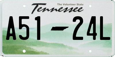 TN license plate A5124L