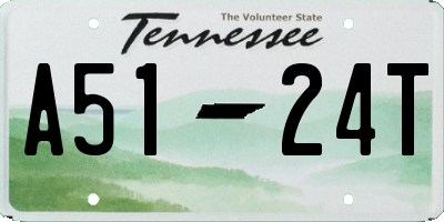 TN license plate A5124T
