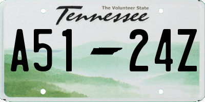 TN license plate A5124Z