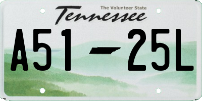 TN license plate A5125L
