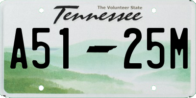 TN license plate A5125M