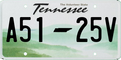 TN license plate A5125V