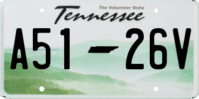 TN license plate A5126V