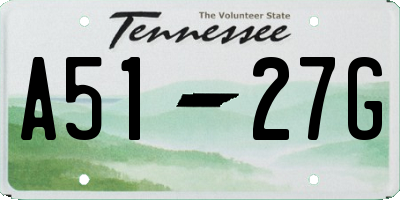TN license plate A5127G