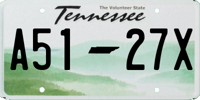 TN license plate A5127X
