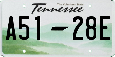 TN license plate A5128E