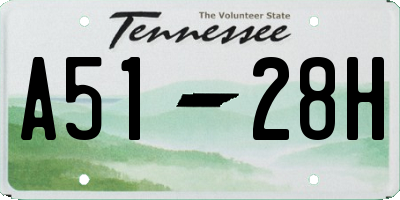 TN license plate A5128H