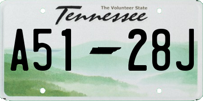 TN license plate A5128J