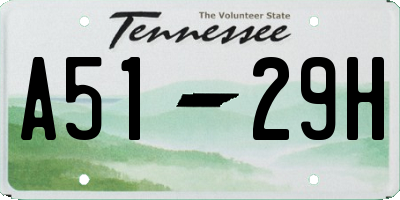 TN license plate A5129H