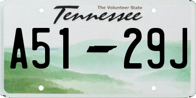 TN license plate A5129J