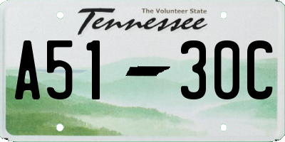 TN license plate A5130C
