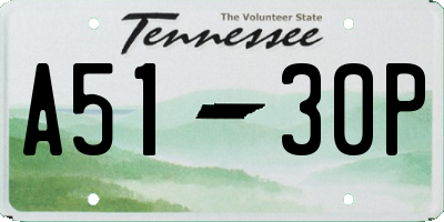 TN license plate A5130P