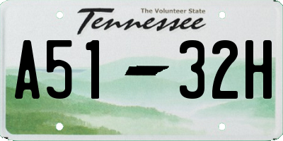 TN license plate A5132H