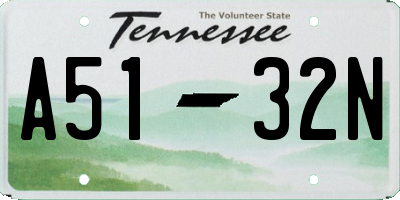 TN license plate A5132N