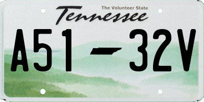TN license plate A5132V