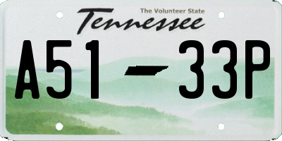 TN license plate A5133P