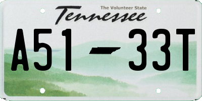 TN license plate A5133T