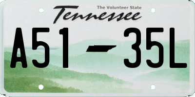 TN license plate A5135L