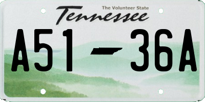 TN license plate A5136A