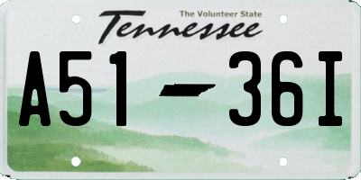 TN license plate A5136I