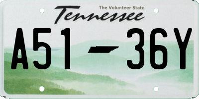 TN license plate A5136Y