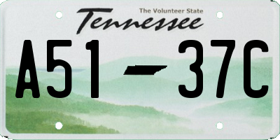 TN license plate A5137C