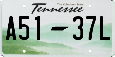 TN license plate A5137L