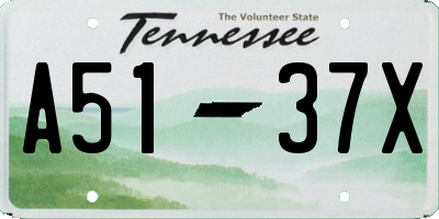 TN license plate A5137X