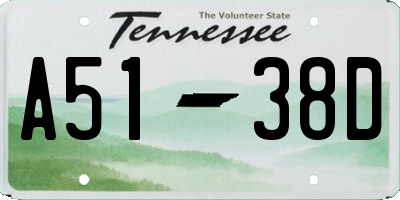 TN license plate A5138D