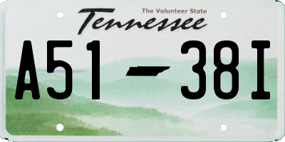 TN license plate A5138I
