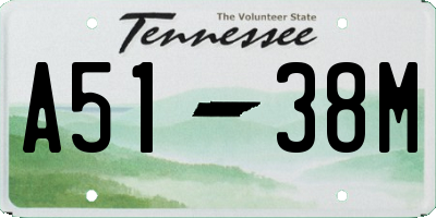 TN license plate A5138M