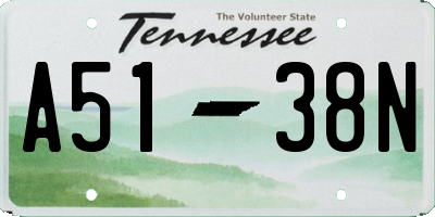 TN license plate A5138N