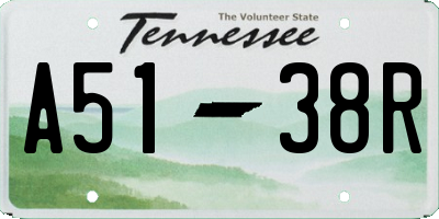 TN license plate A5138R