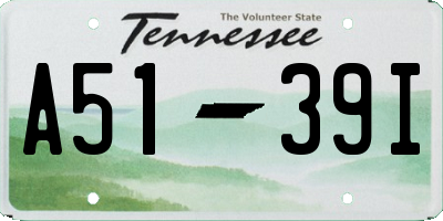 TN license plate A5139I