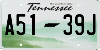 TN license plate A5139J