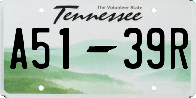 TN license plate A5139R