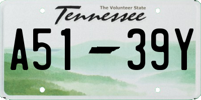 TN license plate A5139Y